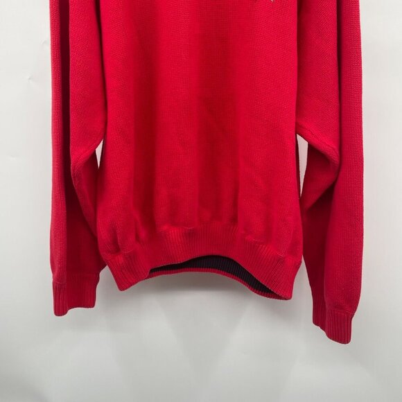 Tommy Hilfiger Womens Tight Knit Sweater Long Sleeve Red/Multi Size XL Heavy - Picture 3 of 8